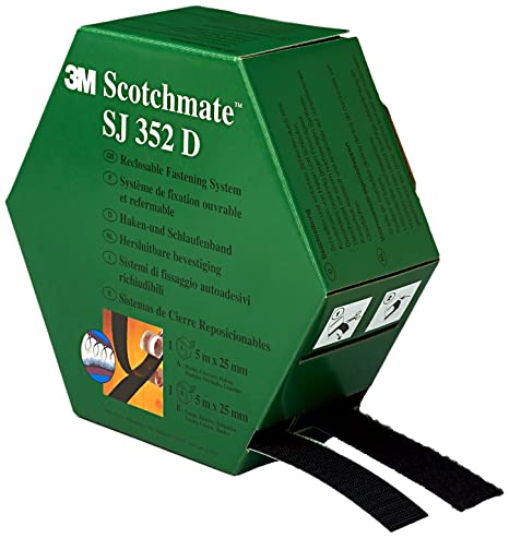 3M™ ScotchMate™ SJ352D tvirtinimo detalė, juoda, 4,4 mm