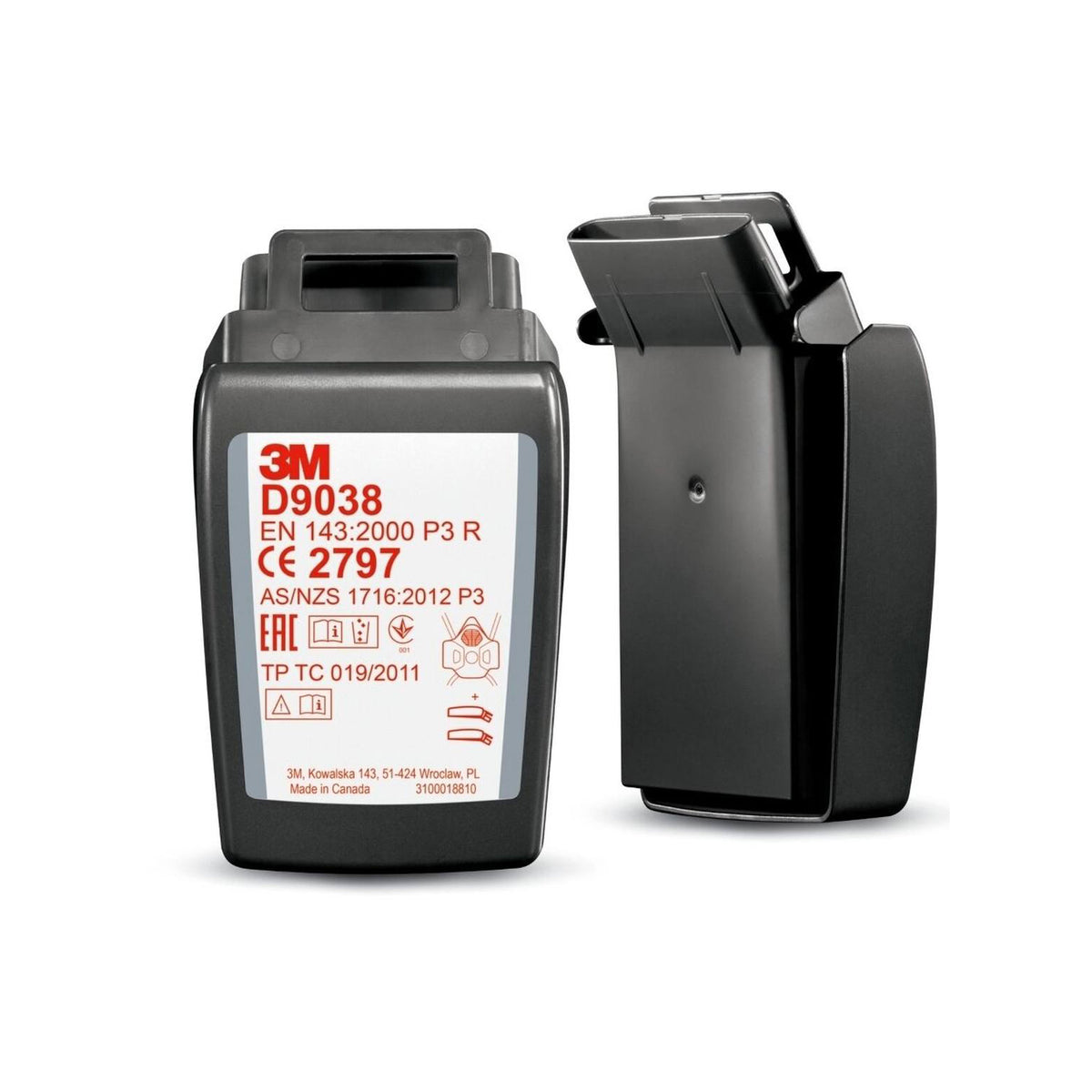 3M™ Secure Click™ D9038 (P3) kietojo korpuso kietųjų dalelių filtras