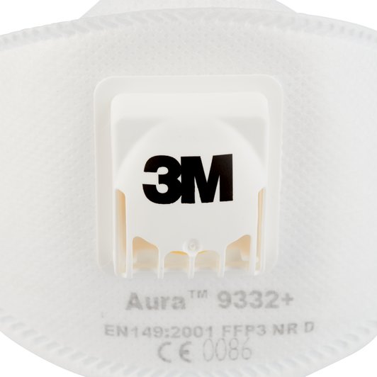 3M™ Aura™ 9332+ (FFP3) kietųjų dalelių respiratorius 