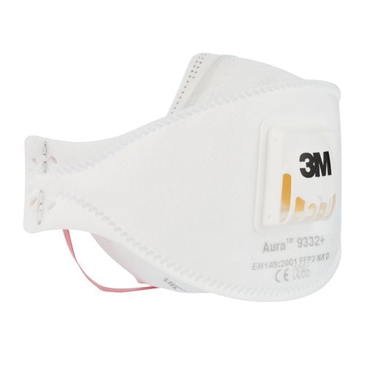 3M™ Aura™ 9332+ (FFP3) kietųjų dalelių respiratorius 